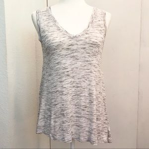 Cotton On B/W Heather Asymmetrical V-neck Tank Top